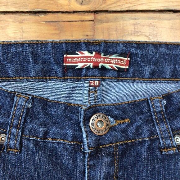 MAKERS of true originals low rise blue stretchy jeans ladies size 28 - Picture 3 of 8